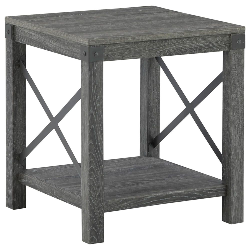 Ashley Freedan Square End Table in Grayish Brown, , large