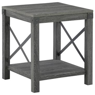 Ashley Freedan Square End Table in Grayish Brown, , large