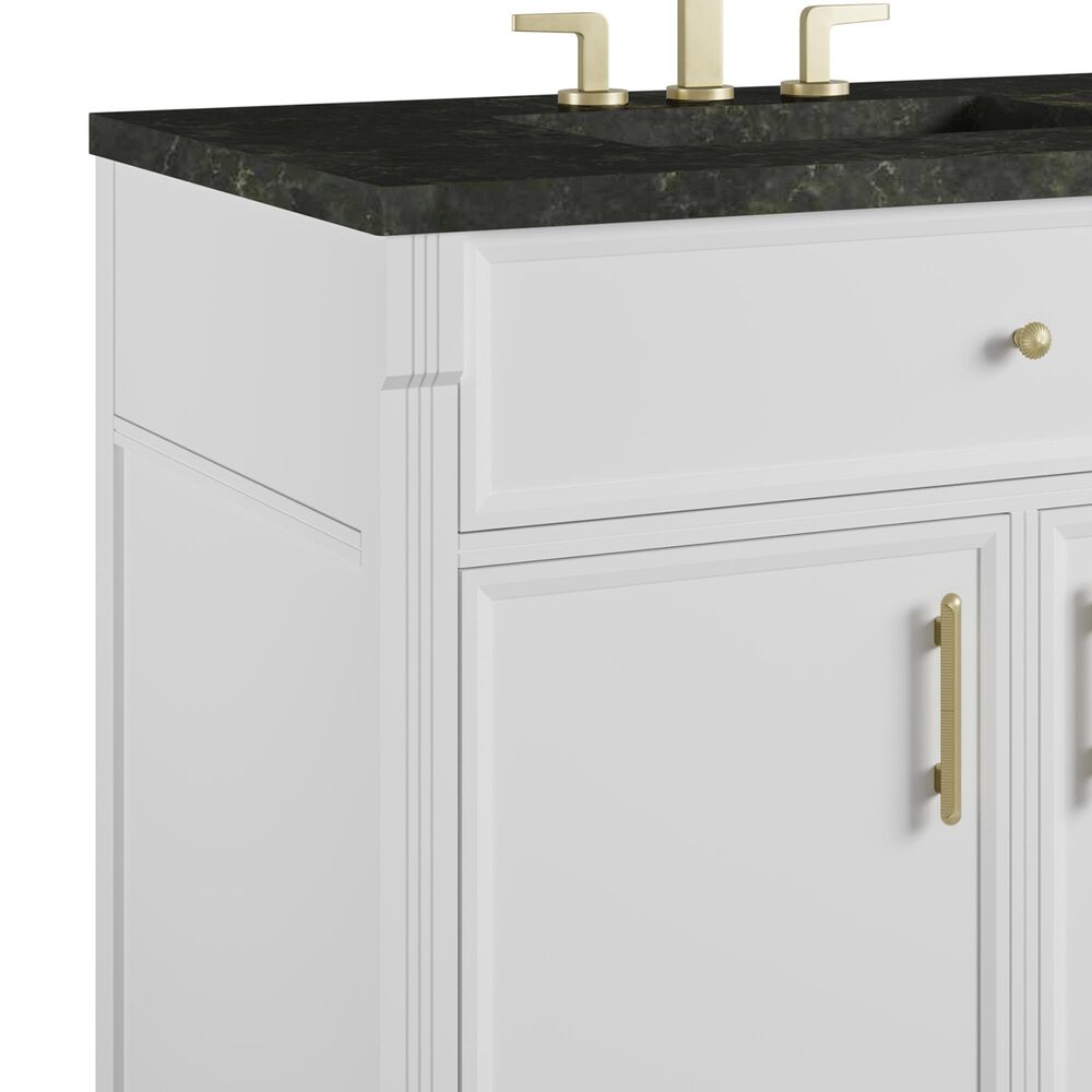 James Martin Bellshire 36" Single Bathroom Vanity in Bright White with 3 cm Phantome Eclos Top and Rectangular Sink, , large