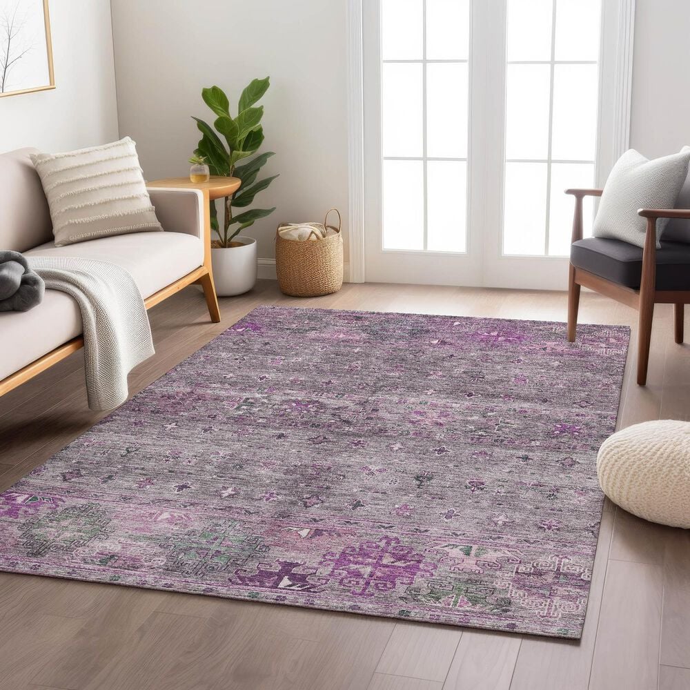 Dalyn Rug Company Karaj KJ5 5&#39; x 7&#39;6&quot; Purple Indoor/Outdoor Area Rug, , large