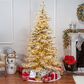 The Gerson Company 7.5" Pre-Lit Wyoming Snow Pine Christmas Tree in Green, , large