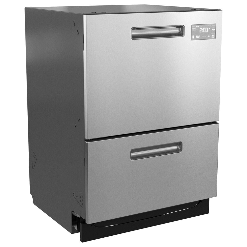 GE Profile 24&quot; Dishwasher Double Drawer in Stainless Steel, , large