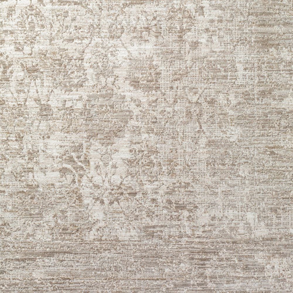 Surya Masterpiece Cream, Medium Gray and Light Gray 6&#39;7&quot; Round Area Rug, , large