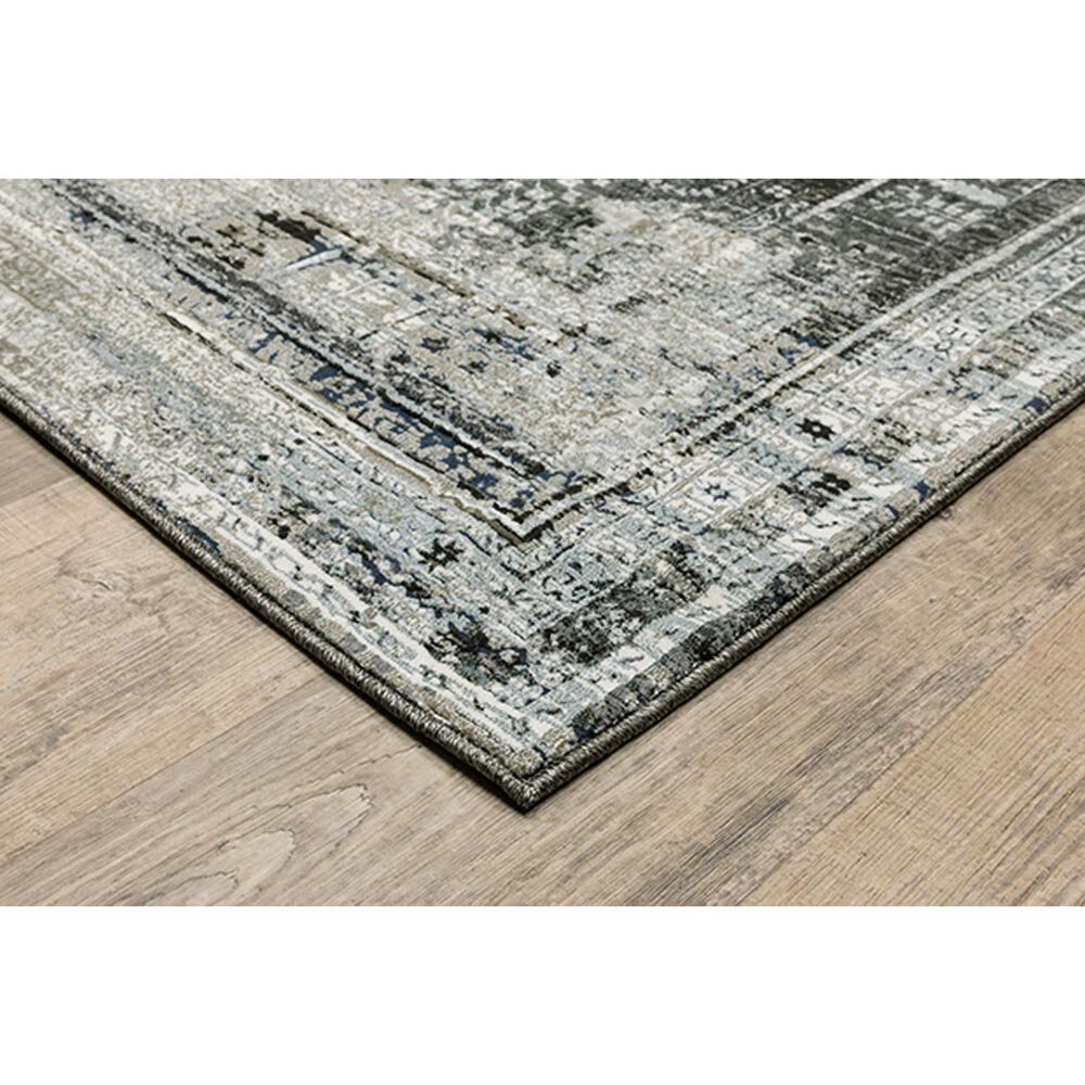 Oriental Weavers Gemini Distressed Floral 2&#39;3&quot; x 7&#39;6&quot; Charcoal Runner, , large