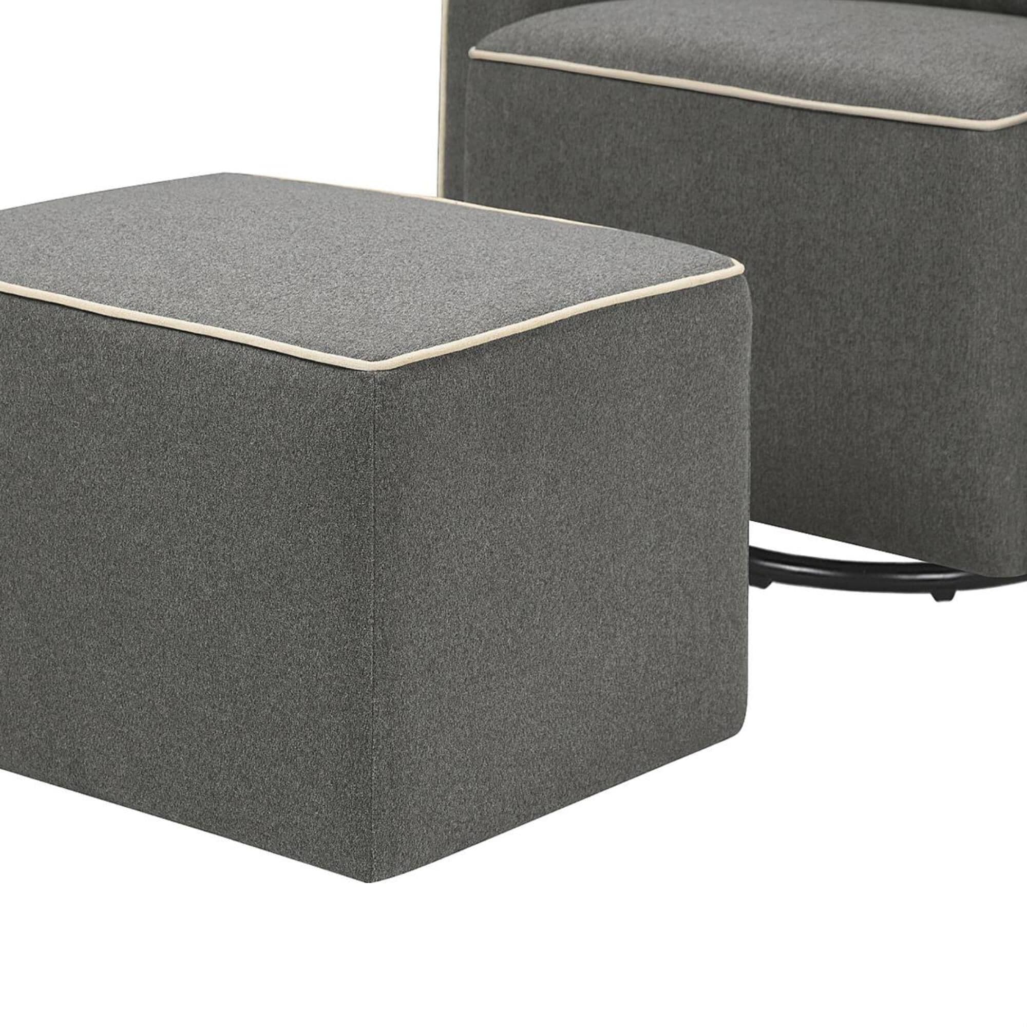 Davinci olive glider and ottoman in dark top grey