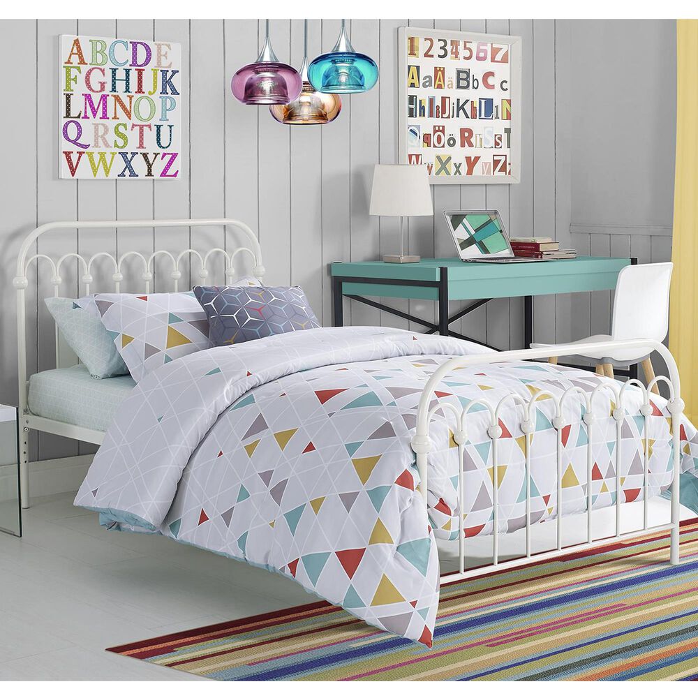 Novogratz Bright Pop Twin Metal Bed in White, , large