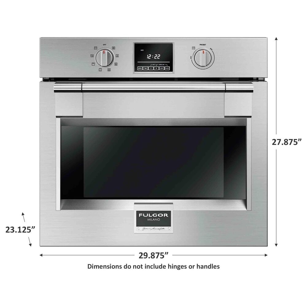 Fulgor Milano Sofia 30&quot; Pro Single Electric Wall Oven with Convection in Stainless Steel, , large