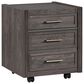 Belle Furnishings Modern Edge Castered File Cabinet in Caffe, , large