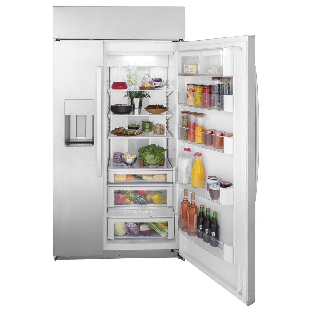 GE Profile 42&quot; Side-by-Side Refrigerator in Fingerprint Resistant Stainless Steel, , large