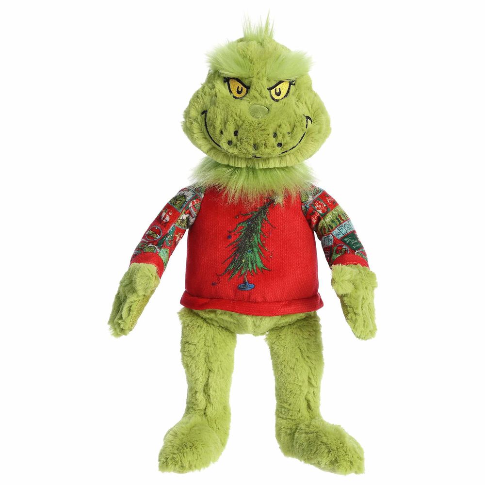 Aurora Dr. Seuss 16&quot; Ugly Sweater Light-Up Grinch in Green, , large