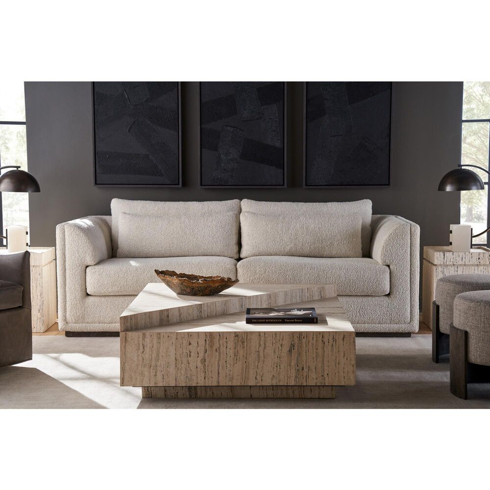 Furniture Worldwide Daxton Cocktail Table in White Travertine, , large