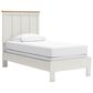 Ashley Linnocreek 3-Piece Twin Bedroom Set in White and Warm Brown, , large