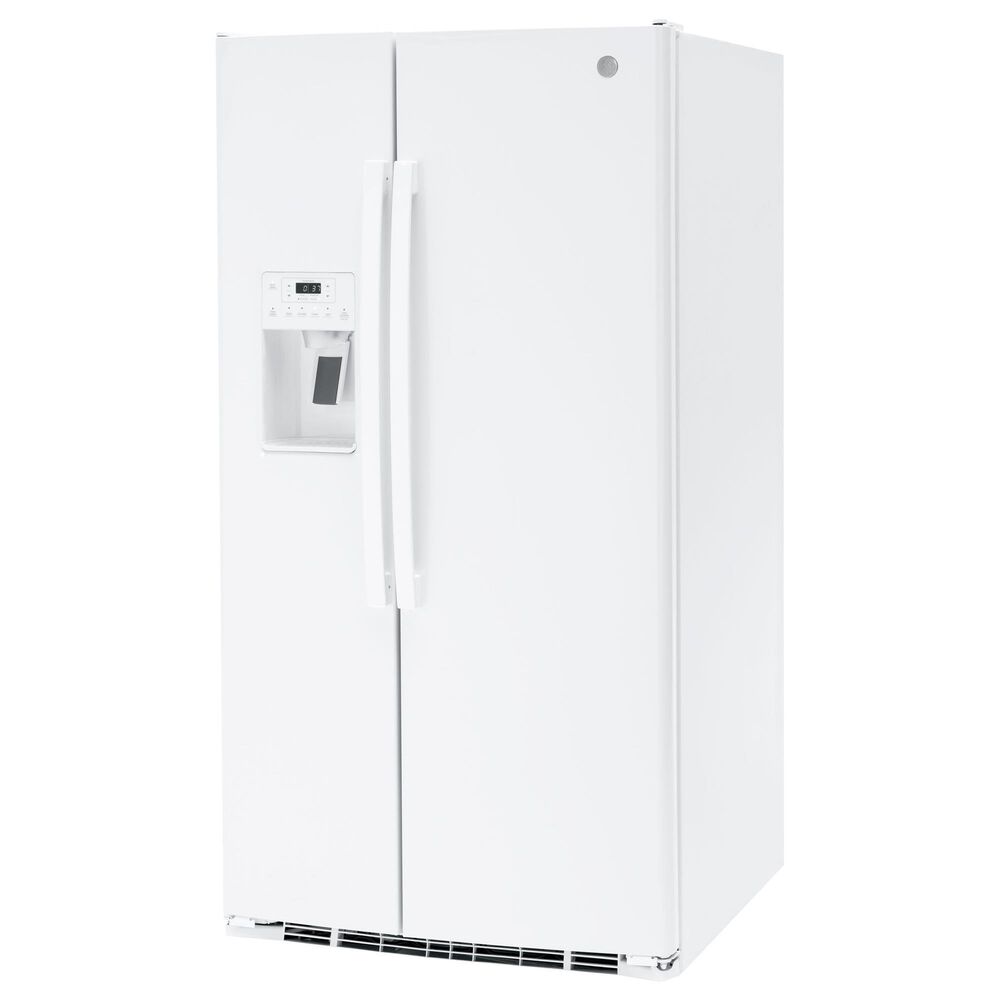 GE Appliances 25.3 Cu. Ft. Side by Side Refrigerator with Energy Star Certified in White, , large