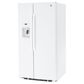 GE Appliances 25.3 Cu. Ft. Side by Side Refrigerator with Energy Star Certified in White, , large