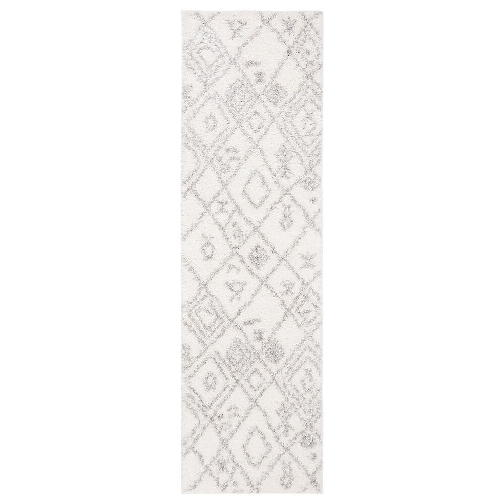 Safavieh Parma Shag PMA583A 2"3" x 11" Cream and Grey Runner, , large