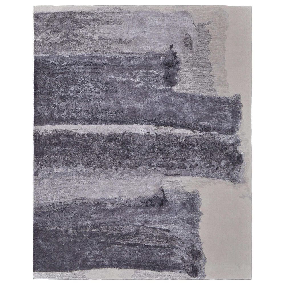 Feizy Anya 8" x 10" Charcoal and Ivory Area Rug, , large
