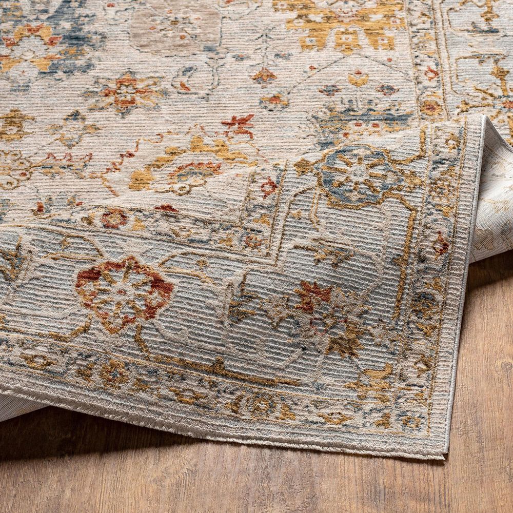 Surya Reina Light Gray, Cream, Denim, Rust, Mustard, Olive and Tan 2'7" x 7'3" Runner, , large