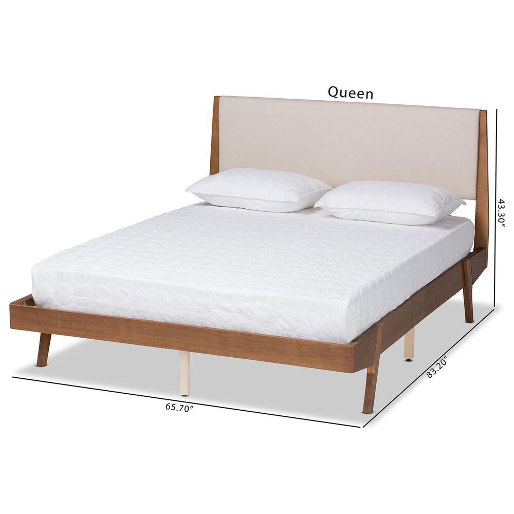 Baxton Studio Senna King Platform Bed in Walnut Brown, , large