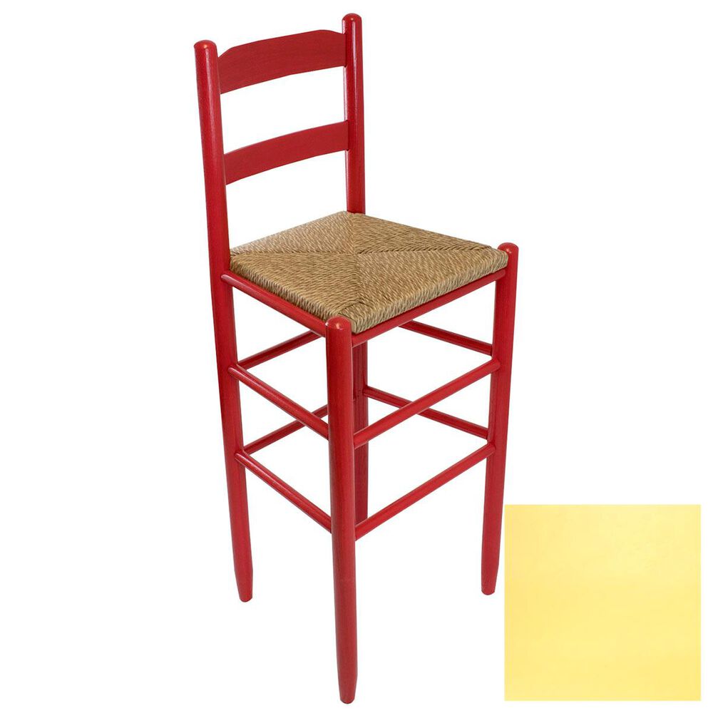 Lakeside Beach Mountain Ladderback Barstool in Coastal Yellow, , large