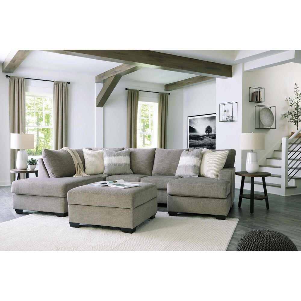 Ashley Creswell Storage Ottoman in Stone, , large