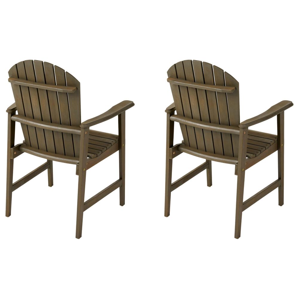 Hearth and Haven Outdoor Adirondack Dining Chair in Grey (Set of 2), , large