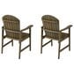 Hearth and Haven Outdoor Adirondack Dining Chair in Grey (Set of 2), , large