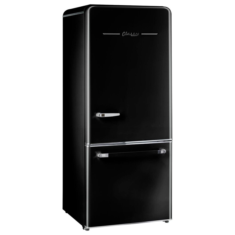 Unique Appliances Classic Retro 18 Cu. Ft Bottom Freezer Refrigerator in Midnight Black, , large
