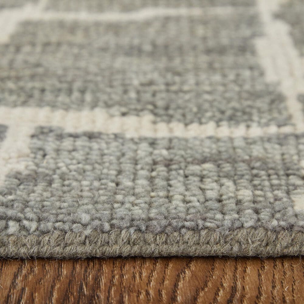 Feizy Sutton 2&#39;6&quot; x 8&#39; Pewter and Green Runner, , large