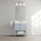 37B Ravello 30" Single Bathroom Vanity Cabinet in Soft Blue with Marble Top and Backsplash, , large