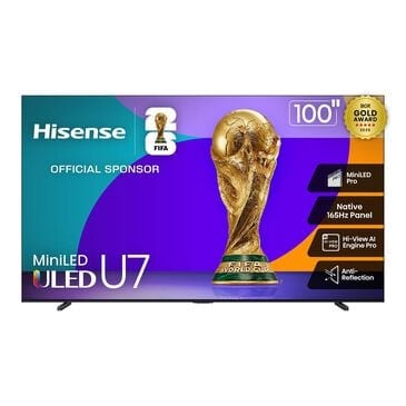 Hisense 100" Class U7 Series Mini-LED ULED 4K in Black - Smart Google TV, , large
