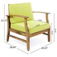 Hearth and Haven Perla Outdoor Club Chair with Cushions in Green (Set of 2), , large