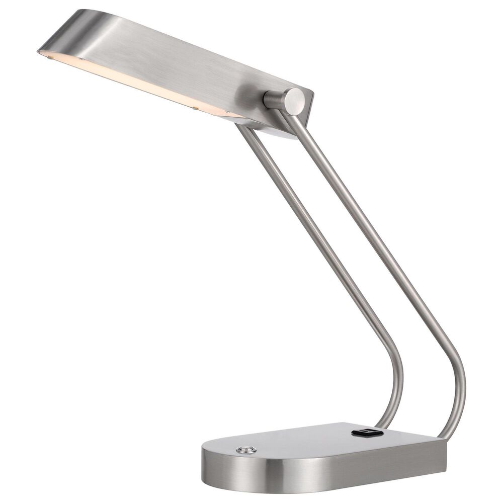 Cal Lighting Vector Desk Lamp in Brushed Steel, , large