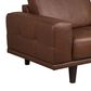 Natuzzi Editions Seville 3-Piece Stationary Leather Living Room Set in Pasadena Brown, , large