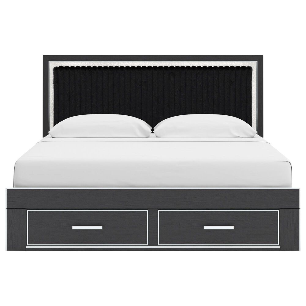 Ashley Zuraleus 4-Piece King Storage Bedroom Set in Matte Black, , large
