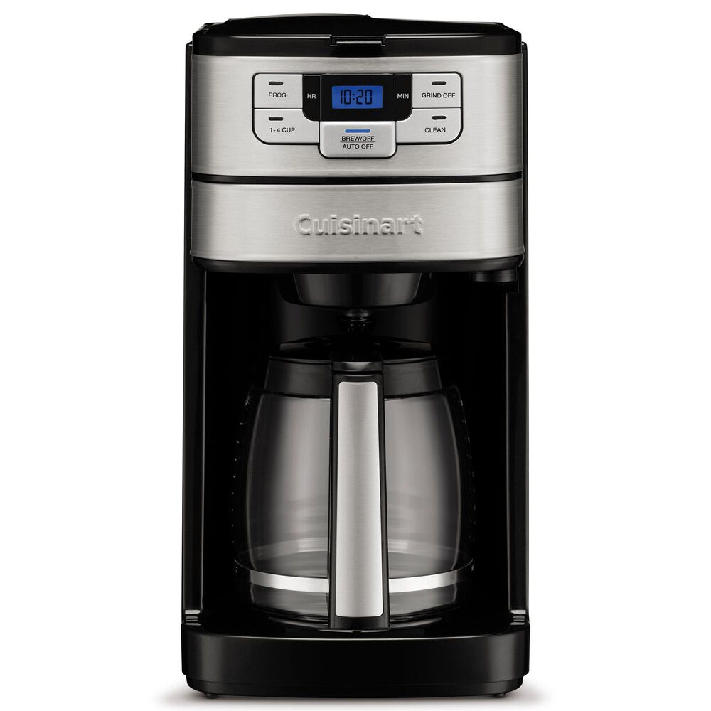 Cuisinart 12-Cup Automatic Grind and Brew Coffee Maker in Black and Stainless Steel, , large