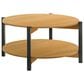 Furniture of America Elovier Coffee Table with Open Shelf in Natural and Black, , large