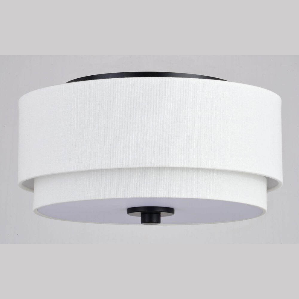 Vaxcel Burnaby 2-Light Flush Mount in Black, , large