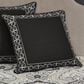 J. Queen New York Messina 26" Square Euro Pillow Sham in Black, Grey and Silver, , large