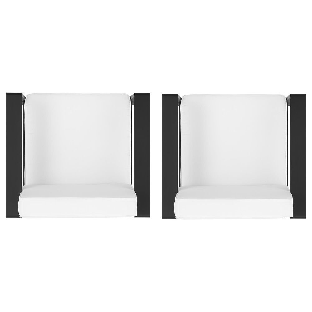 Linon Home Decor Karah Patio Arm Chair in White (Set of 2), , large