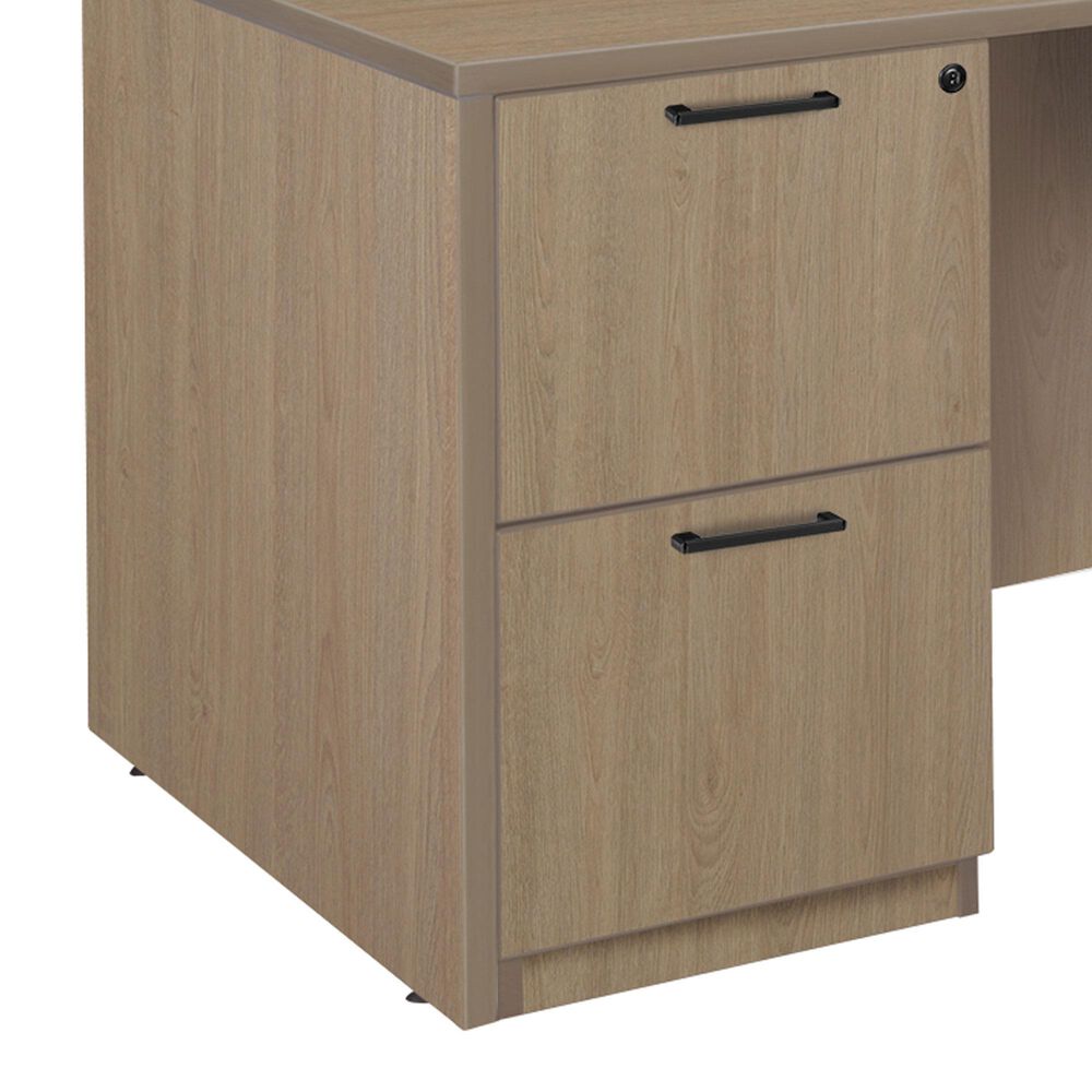 Regency Global Sourcing Legacy 60" L-Shaped Desk with Double Full Pedestal Drawer Unit in Noble Oak, , large