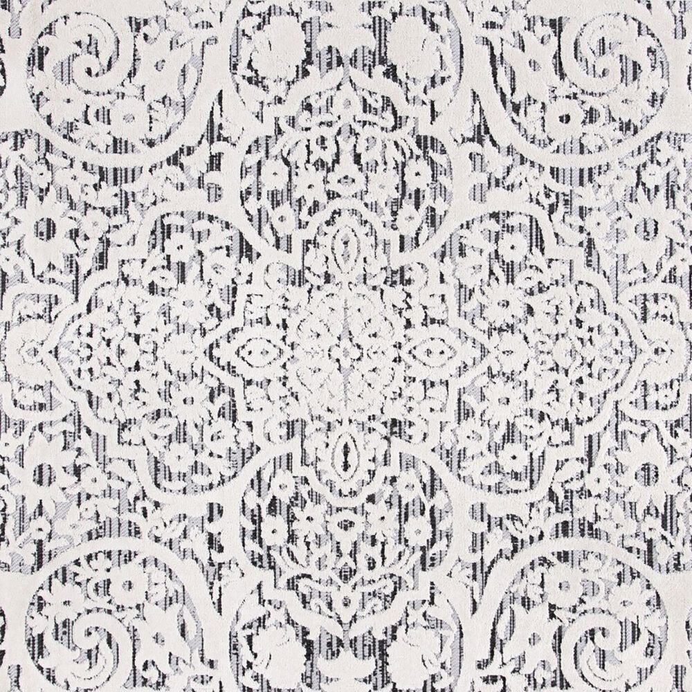 Safavieh Cabana CBN656A 8' Square Ivory and Grey Indoor/Outdoor Area Performance Rug, , large