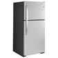 GE Appliances 19.2 Cu. Ft. Top Freezer Refrigerator Energy Star with Reversible Door in Stainless Steel, , large