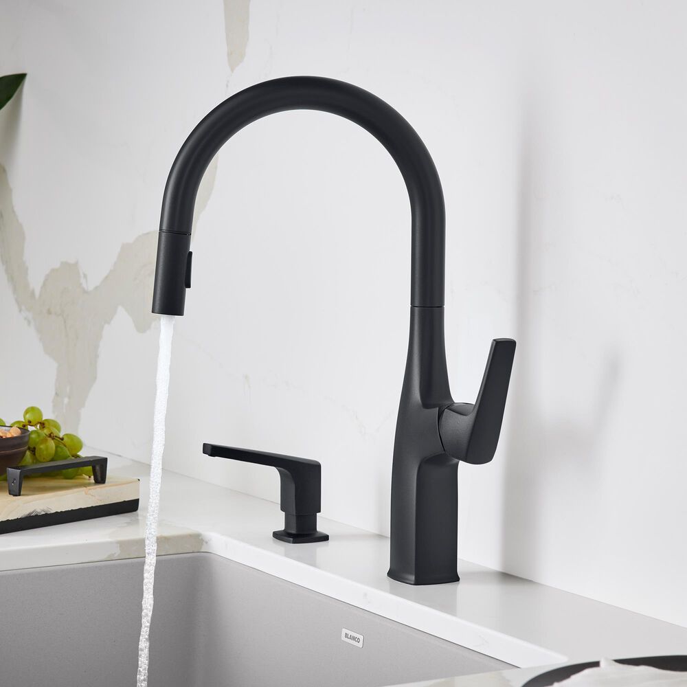 Blanco Rivana Pull-Down Kitchen Faucet 1.5 GPM in Matte Black, , large