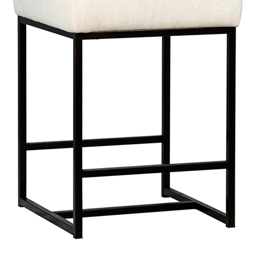 Blue Sun Designs Mayes Counter Stool in White Linen and Antique Black, , large