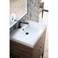 James Martin Vanities Linden 24" Single Bathroom Vanity in Mid Century Walnut with 5 cm White Glossy Resin Top and Rectangular Sink, , large