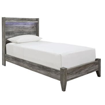 Ashley Baystorm Twin LED Panel Bed in Smoke Gray, , large
