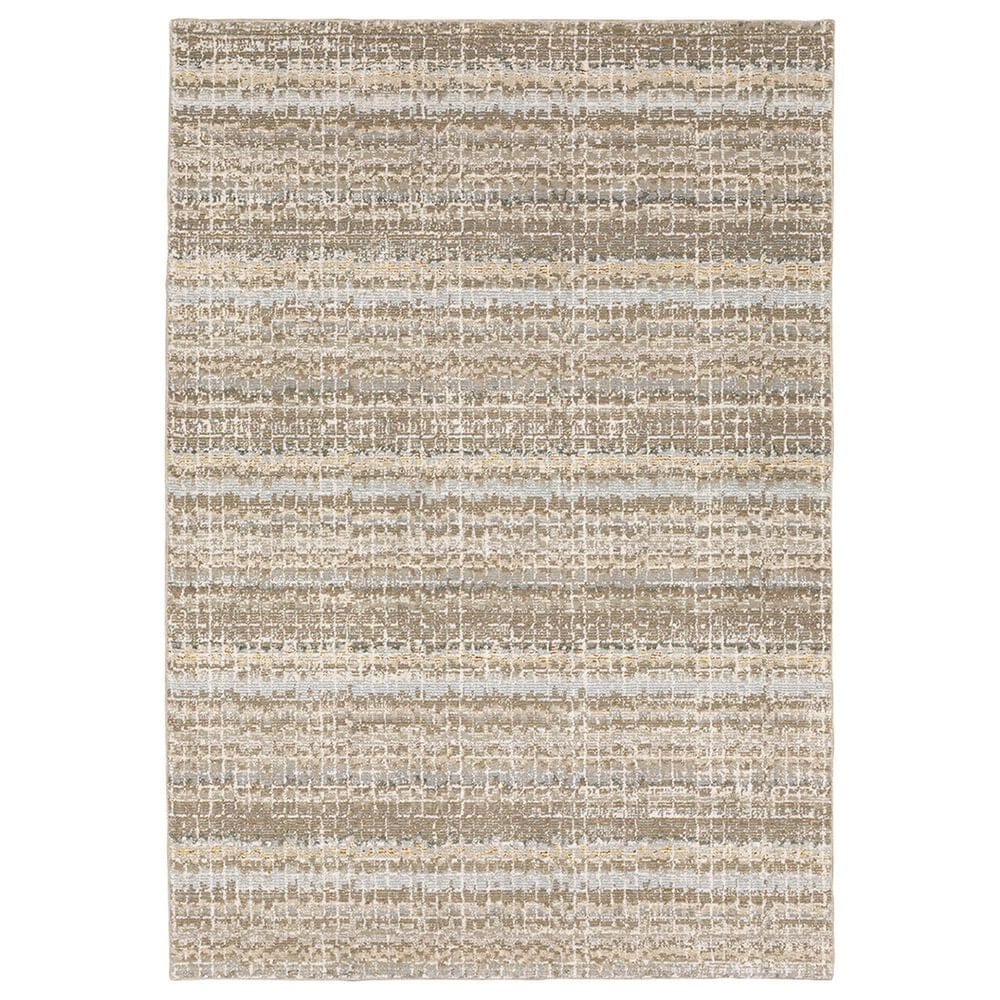Oriental Weavers Atlas Stripe 747E0 1"10" x 3"2" Ivory and Gray Scatter Rug, , large
