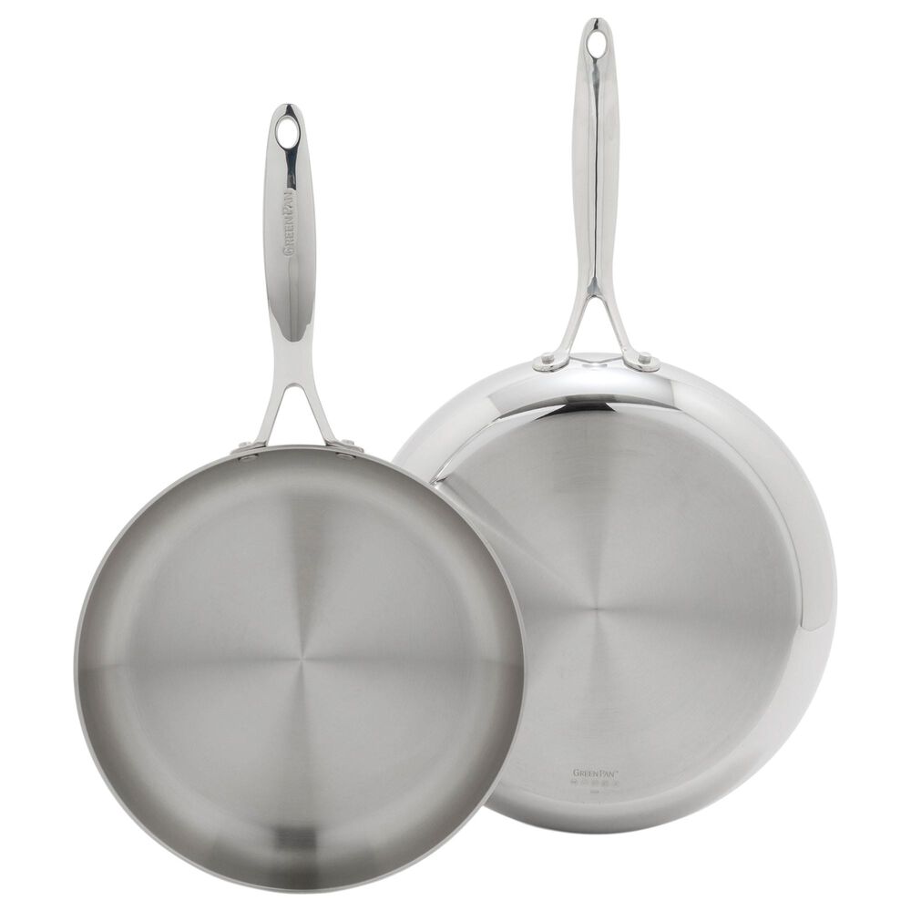 Green Pan Valencia Pro 2-Piece Uncoated Open Frypan Set in Stainless Steel, , large