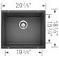 Blanco Precis 21" Single Bowl Kitchen Sink in Anthracite, , large