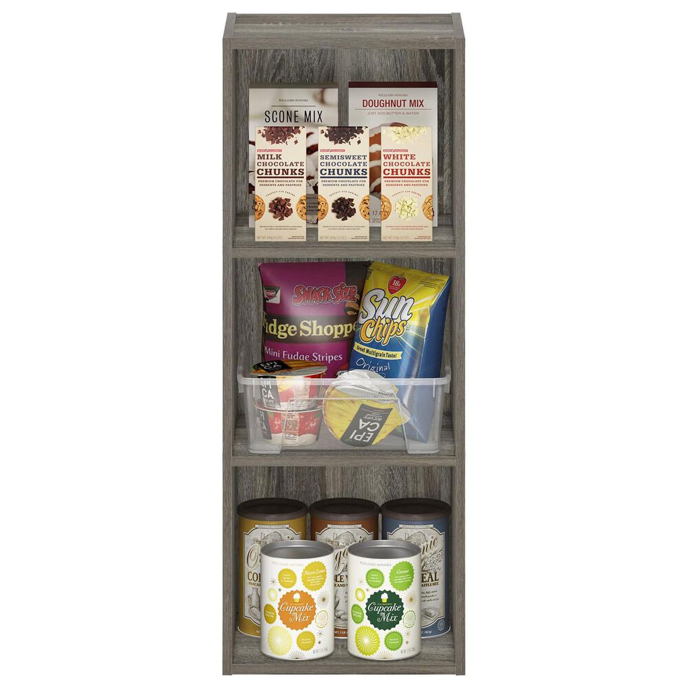 HOMLUX 3-Tier Open Shelf Bookcase in French Oak, , large